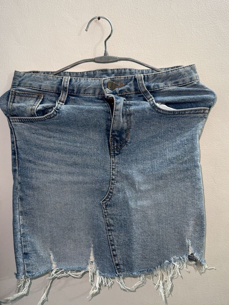 Denim Mini Skirt