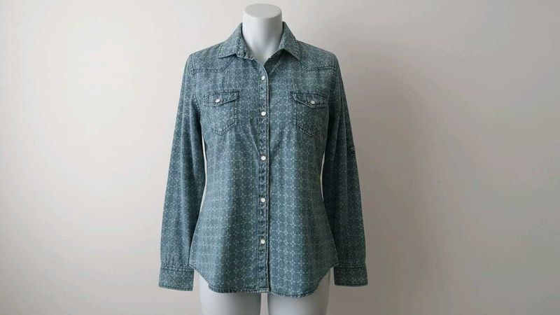 Patterned Denim Shirt