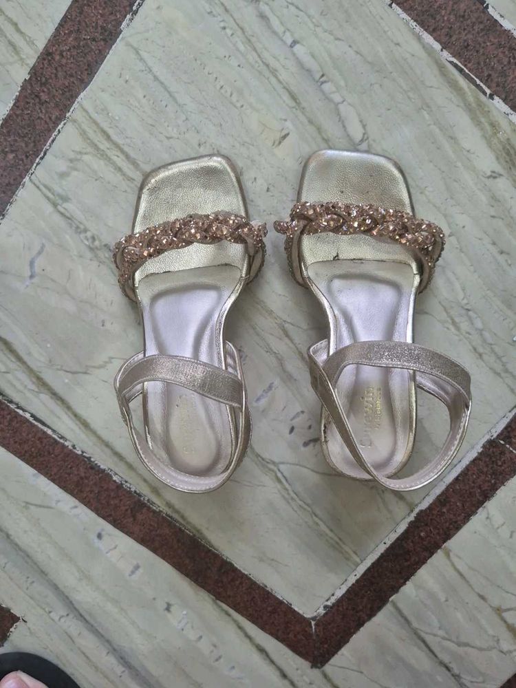 Gold Embellished Flats