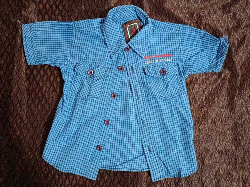 In Coins 👛 Cute Blue Checked Shirt