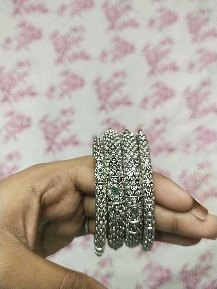 Silver Bangle Set