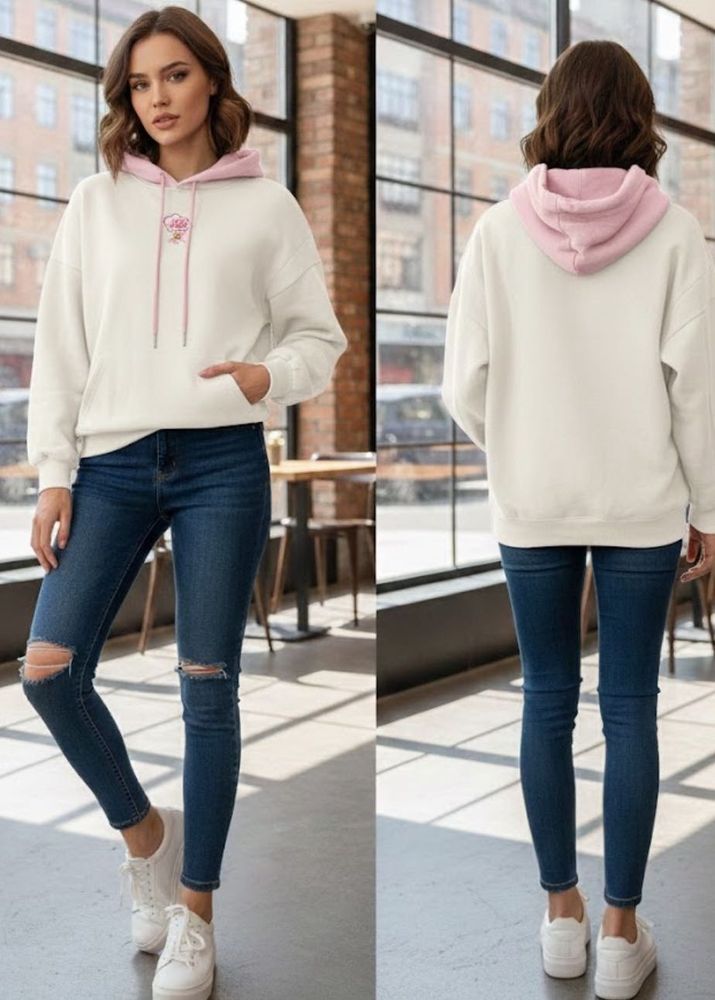 Hoodie with Pink Details