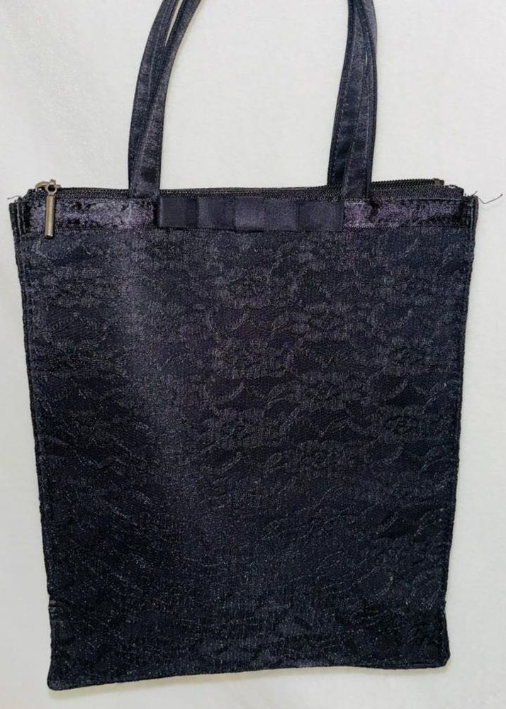 Black Lace Tote Bag