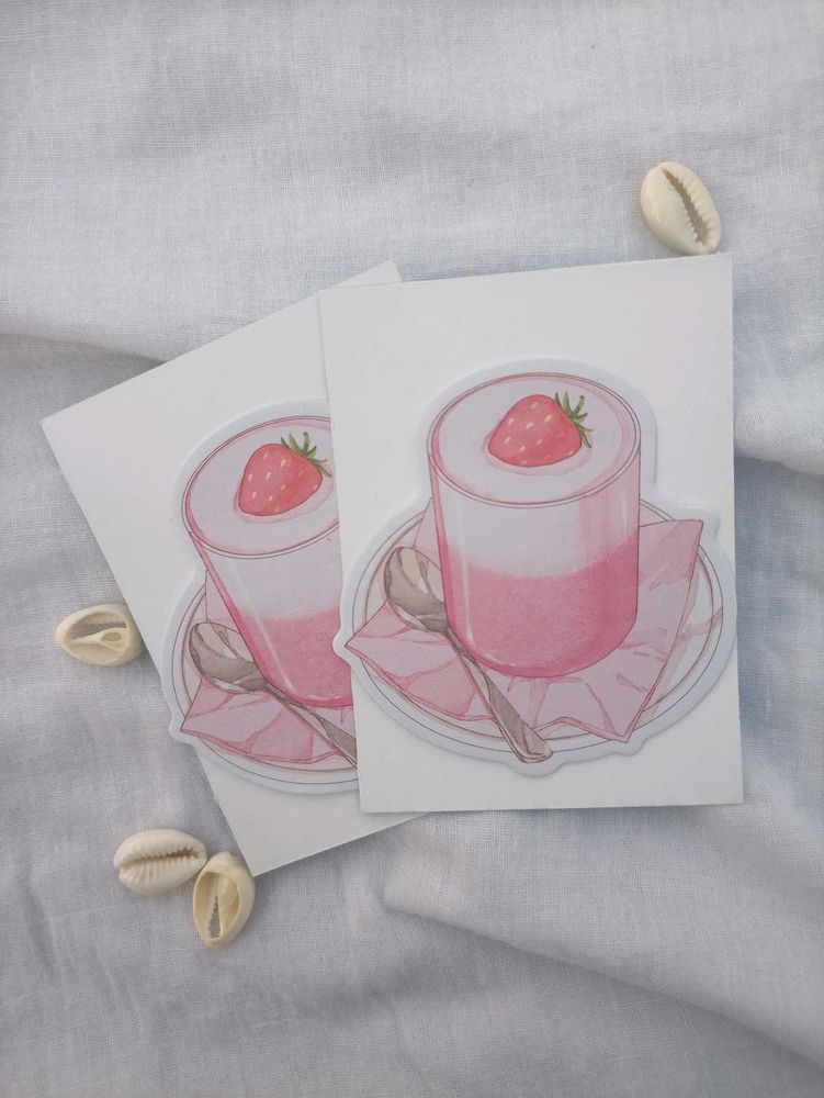 Strawberry shake Sticky Notes 🍓🧁