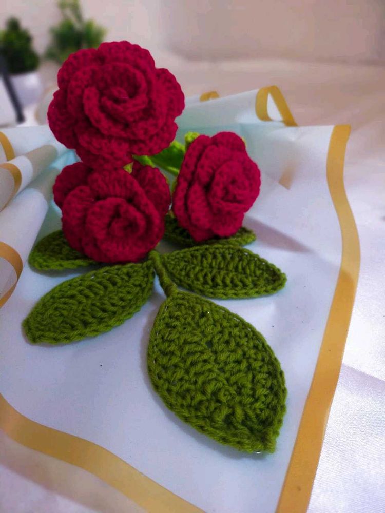 Crochet Rose Bouquet