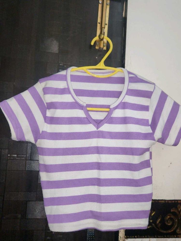 Striped Crop Top