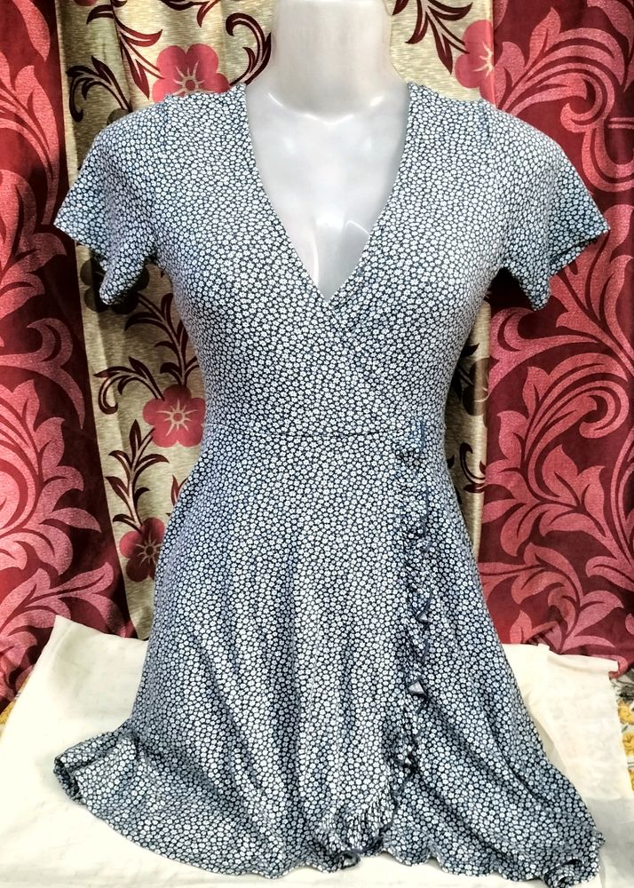 Navy Blue And White Dress