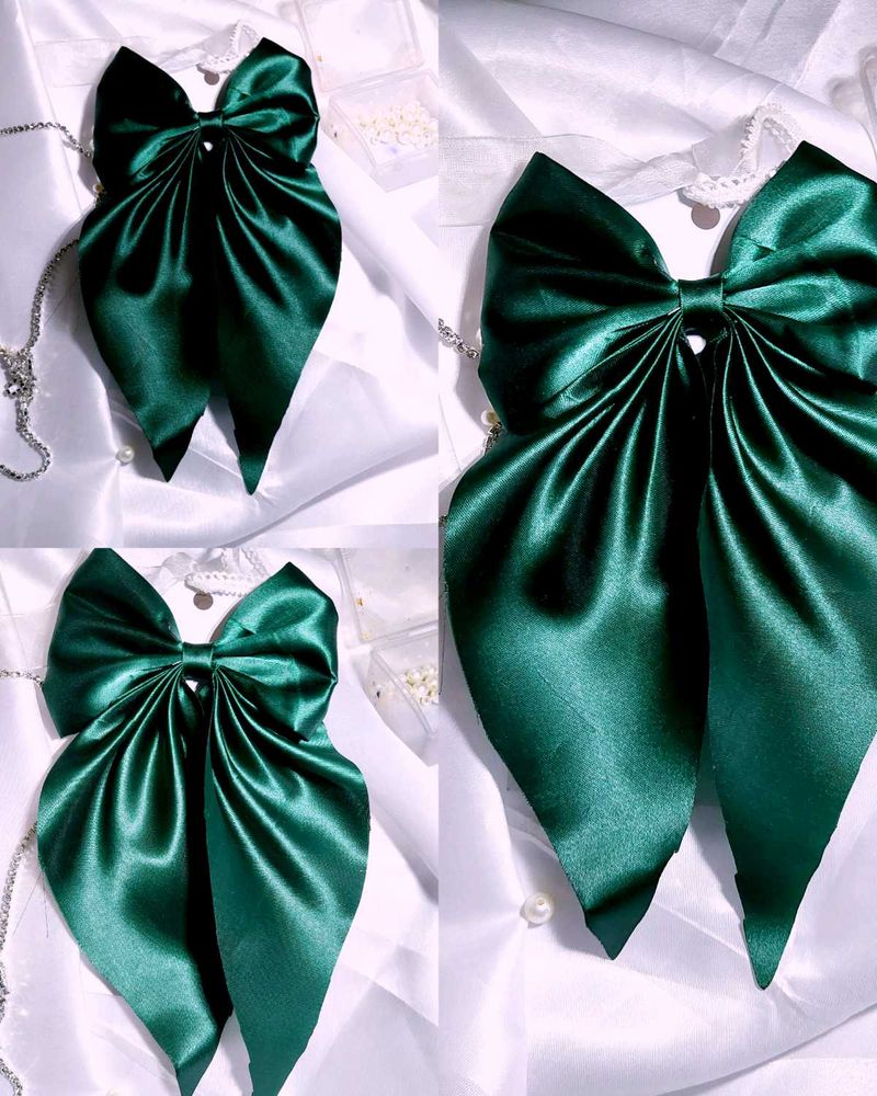 Long Tail Hair Bow Clip Pack Of 1 💚
