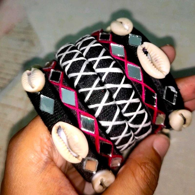 Black Handmade Bangles 🖤
