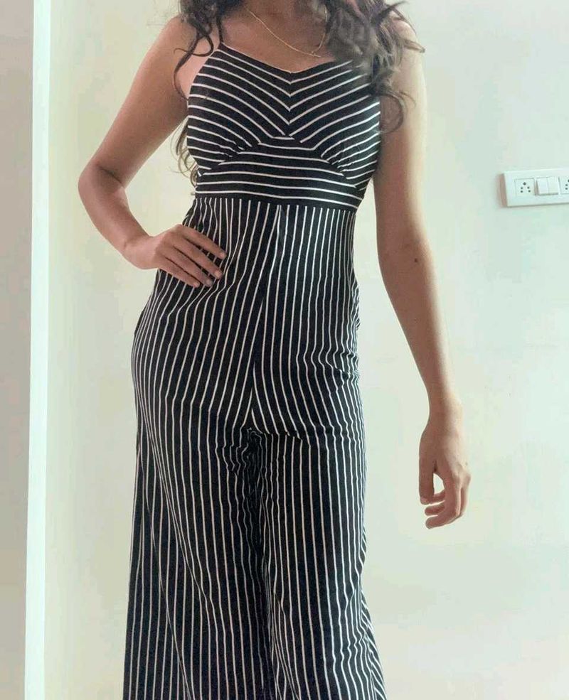 Striped Strappy Jumpsuit