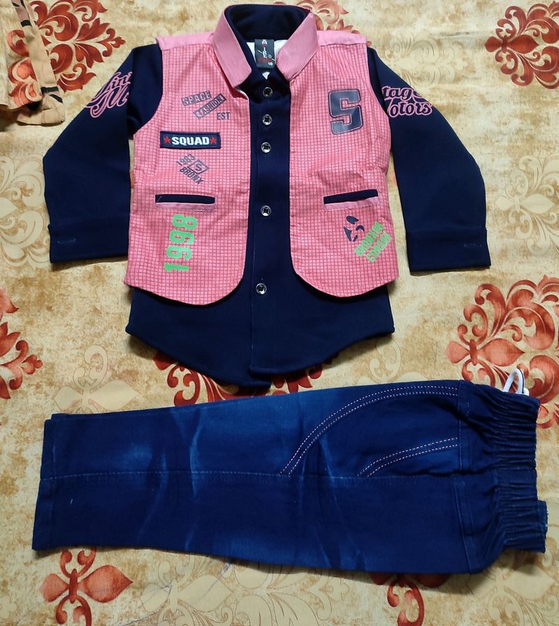 Pink And Blue Suit Set