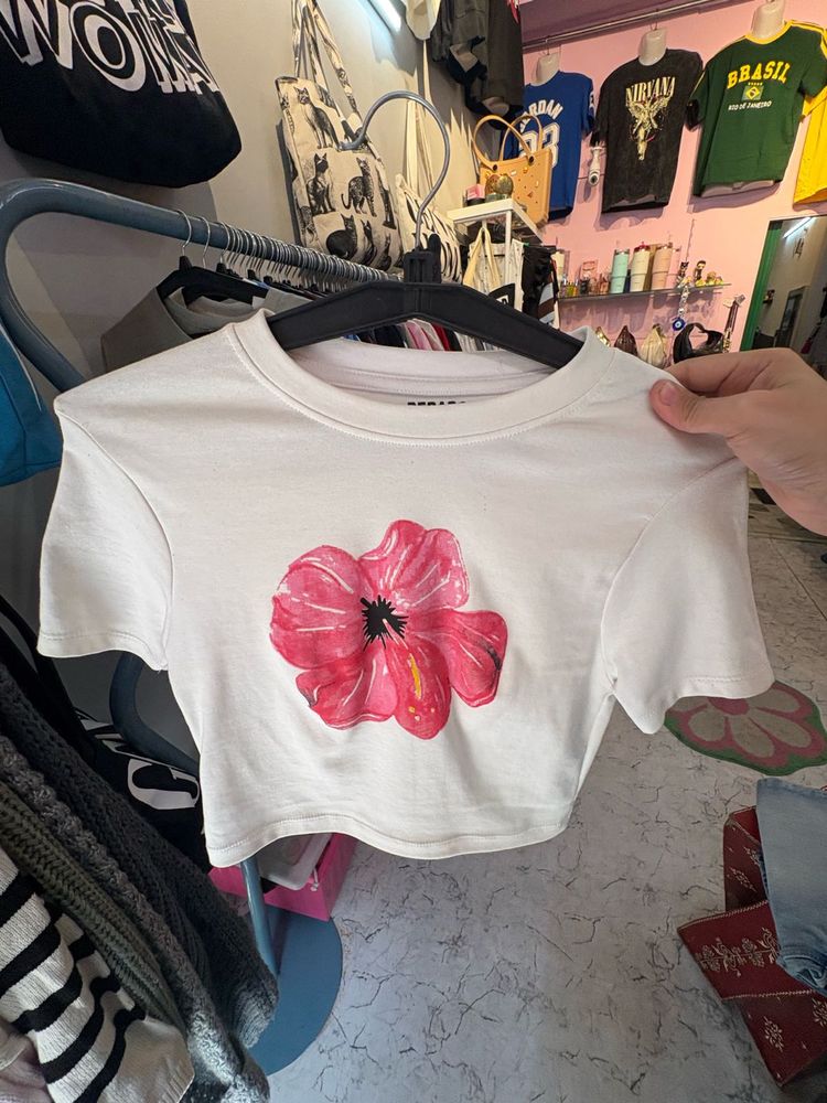 Floral Print Crop Top