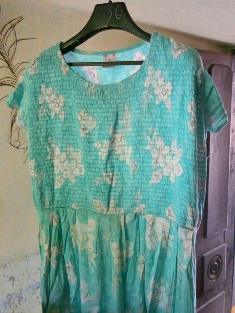 Floral Turquoise Dress