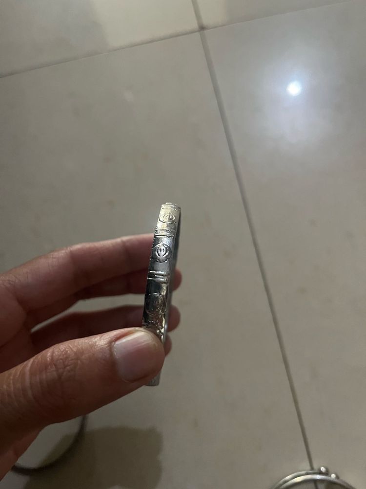 Two Silver Sikh Kada Bangle