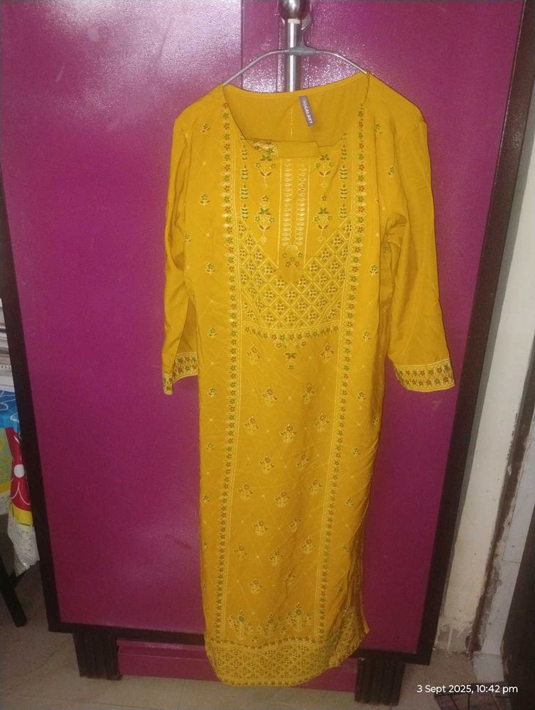 Yellow Colour Beautiful Kurta Plazo Dupatta Set😍