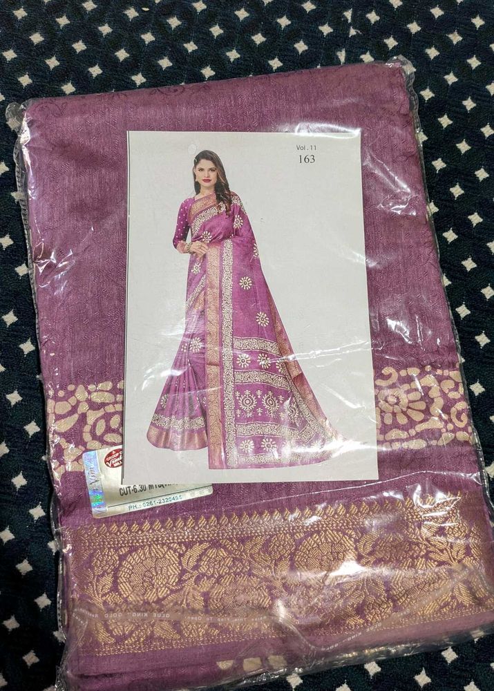 Elegant Purple Saree