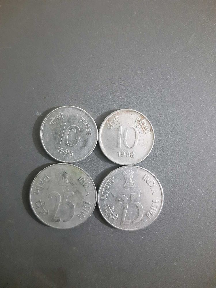 Vintage Indian Coins - 1988