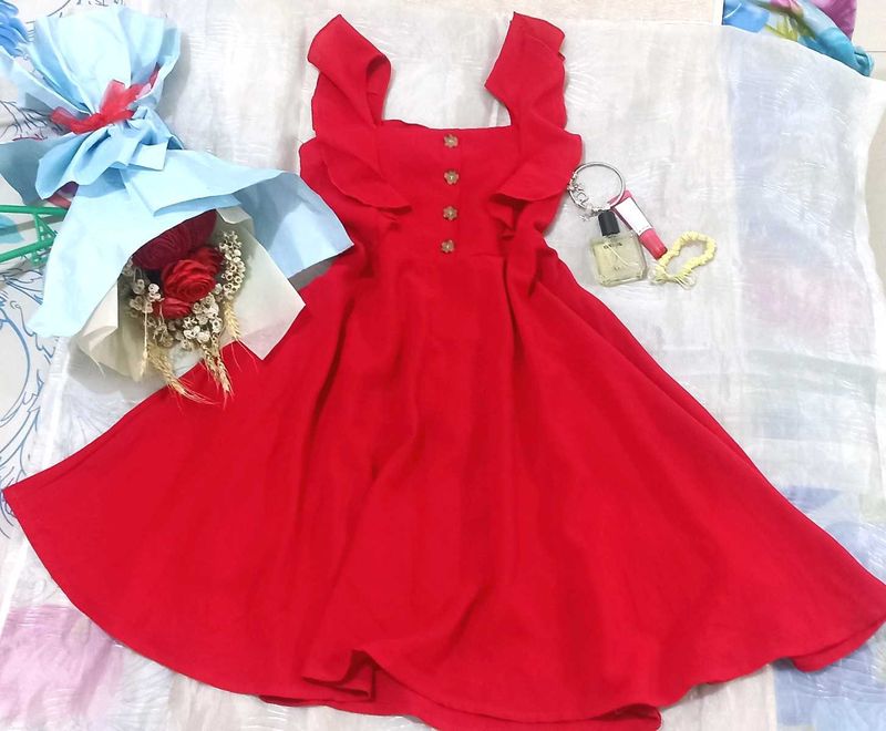 Red Ruffle Dress