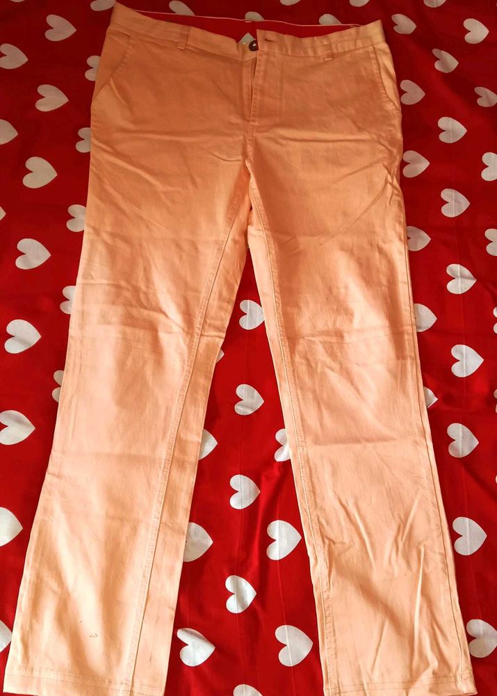 Peach Chinos - Casual Comfort