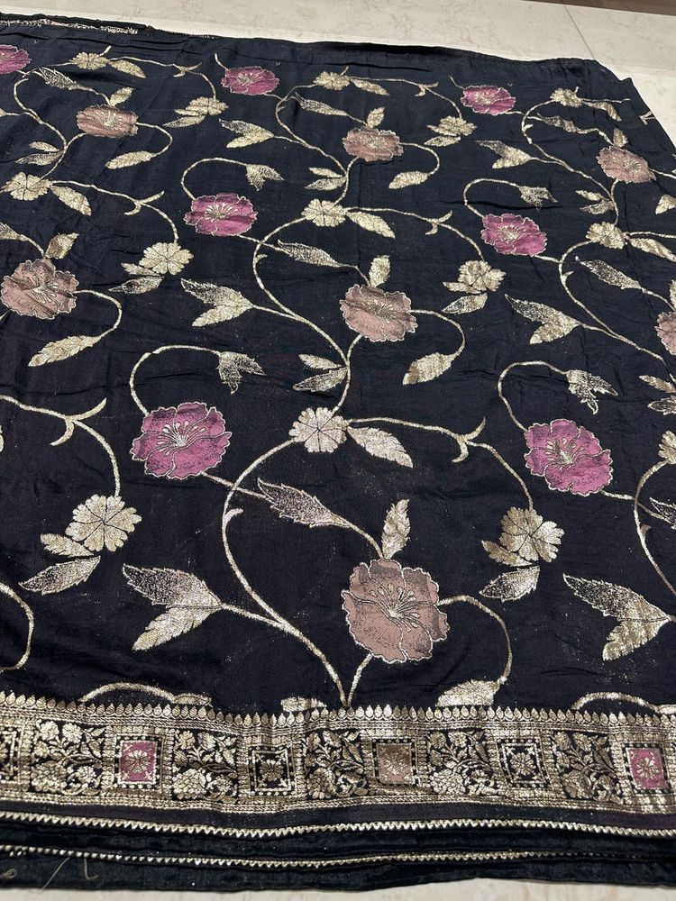 Black Georgette Saree