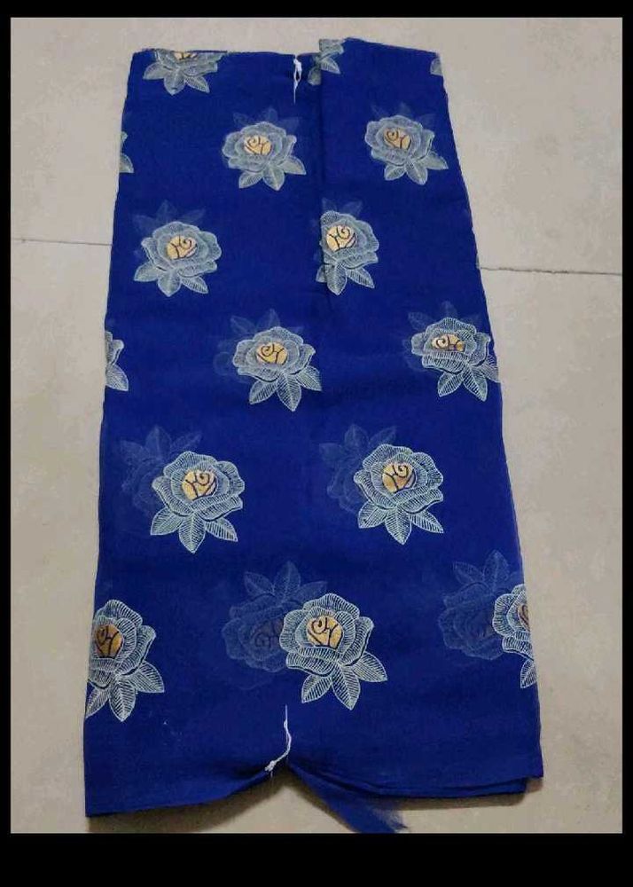 Blue Floral Saree