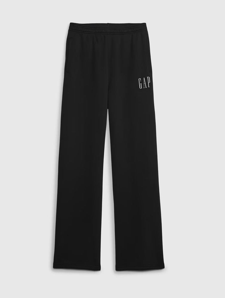 GAP Embroidered Logo Print Wide-Leg Pants