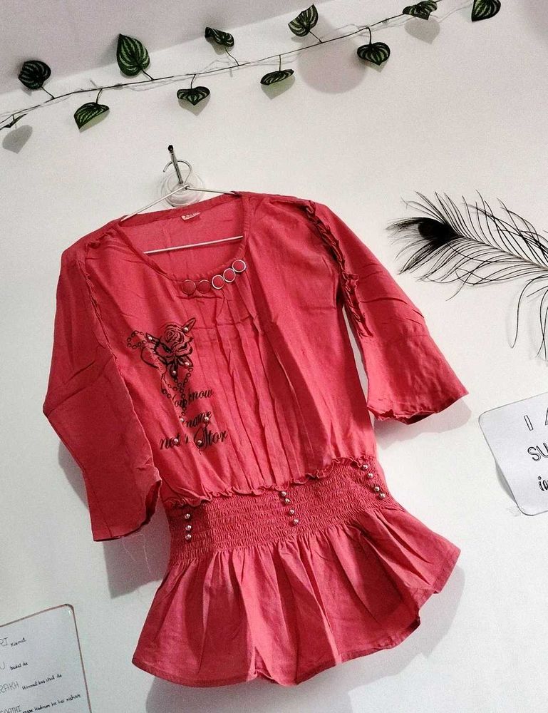 🎀 Cute Pink Girls' Top 😍