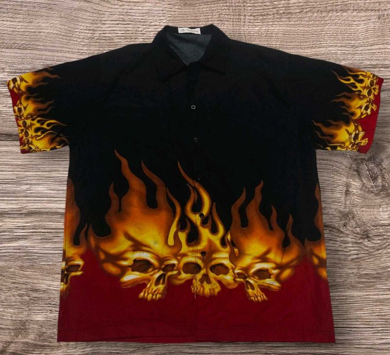 Skull Flames Graphic Shirt