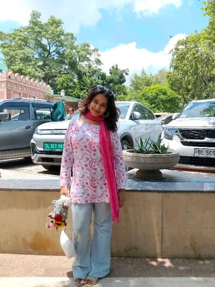 Floral Print Short Kurti