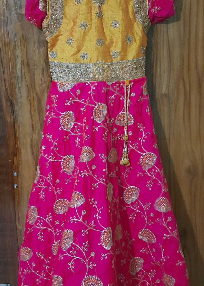 Pink &amp; Yellow Lehenga Choli