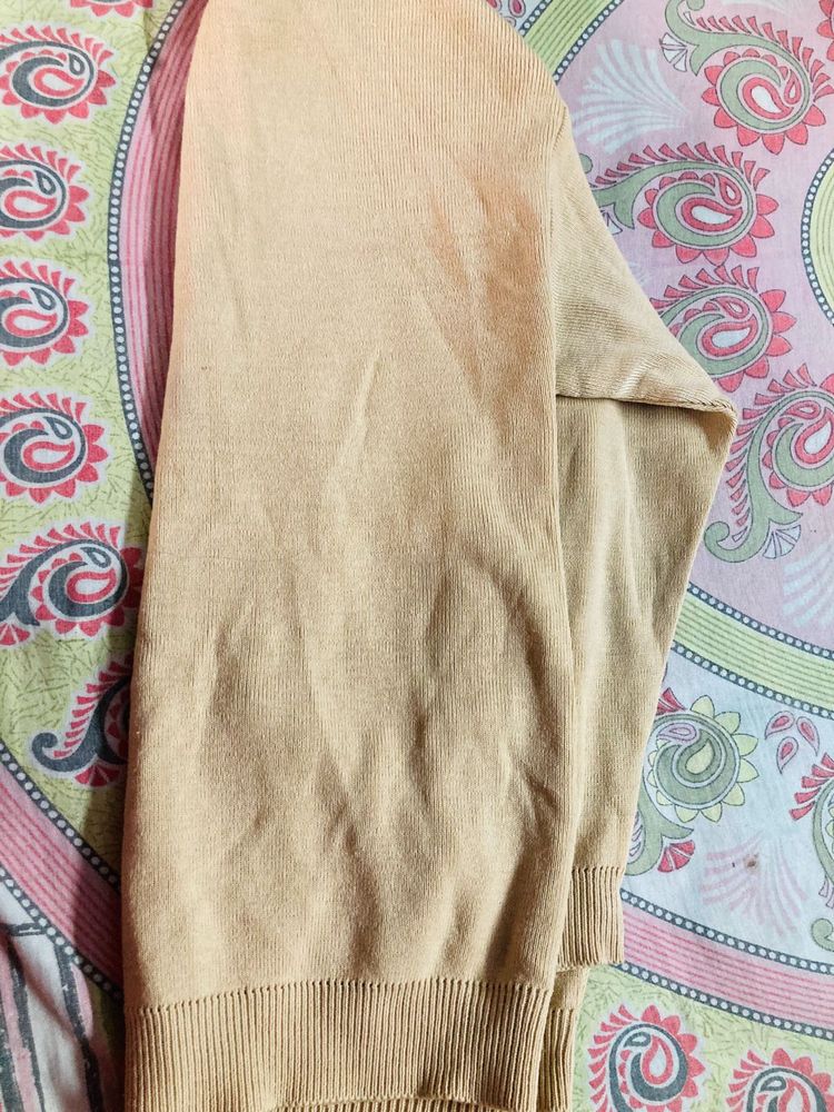 Beige Knitted Pullover