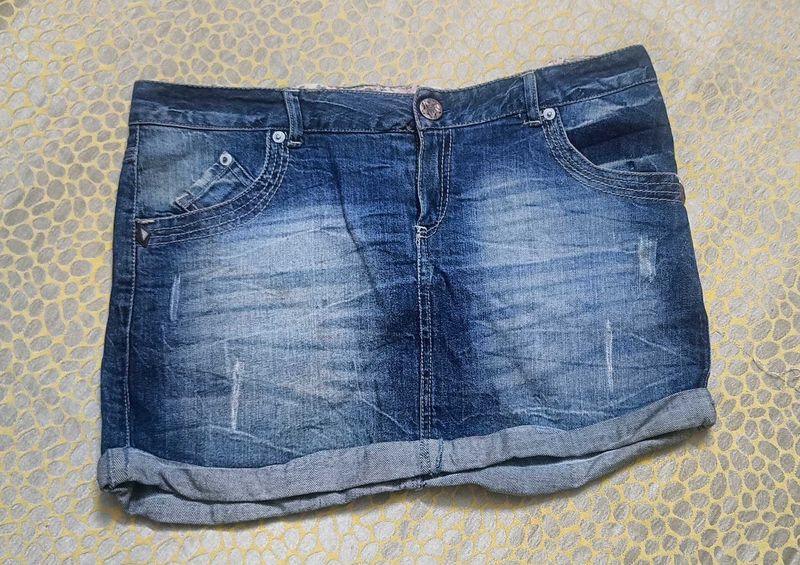 Denim Mini Skirt