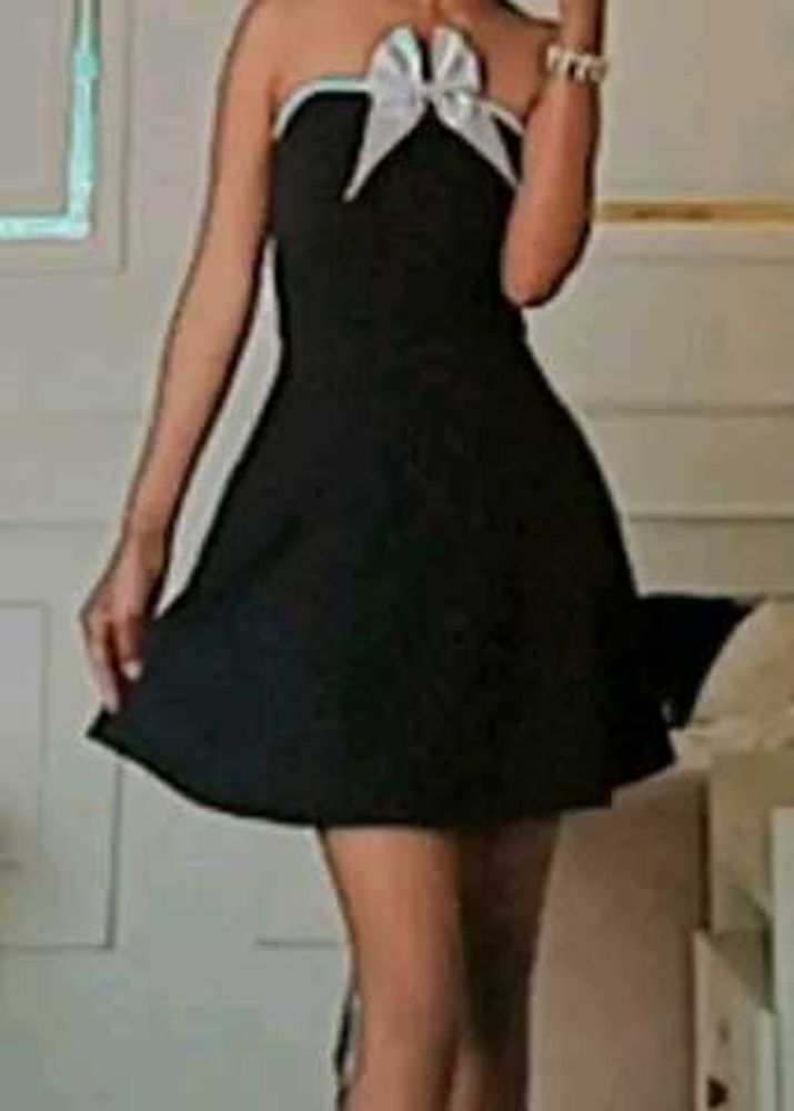Mini Flare Dress || Black Short One Piece
