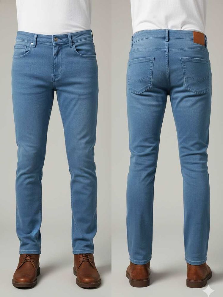 Sky Blue Jeans Slim Fit Denim Pants