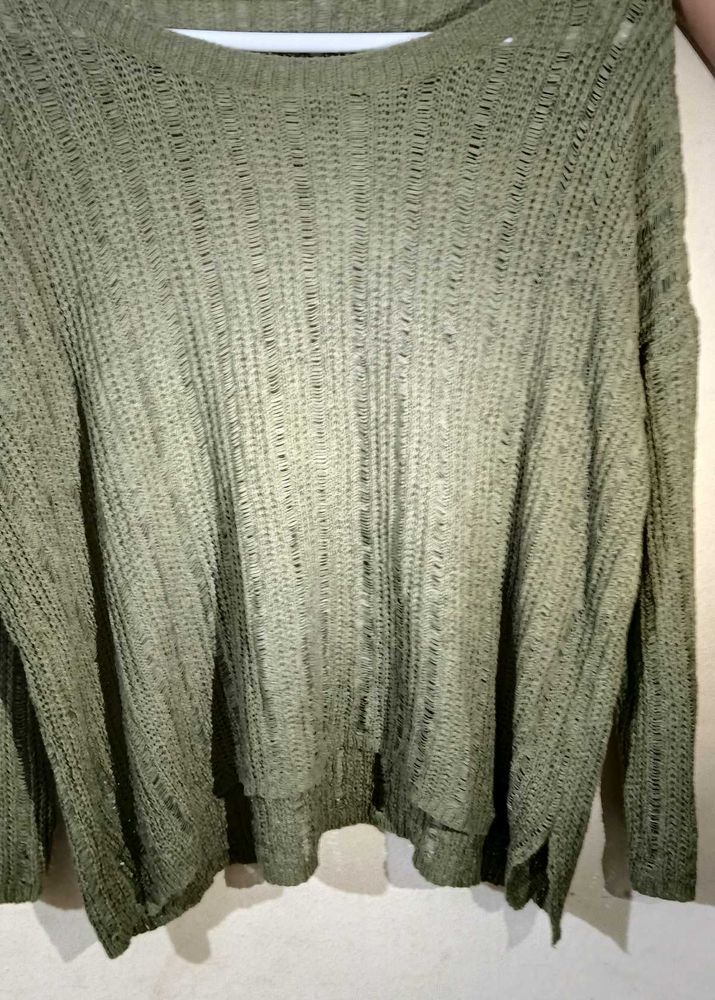 Olive Green Knit Sweater