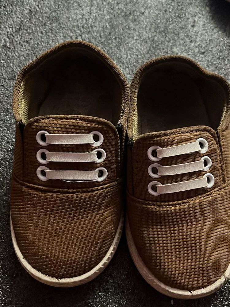 Cute Brown Baby Shoes