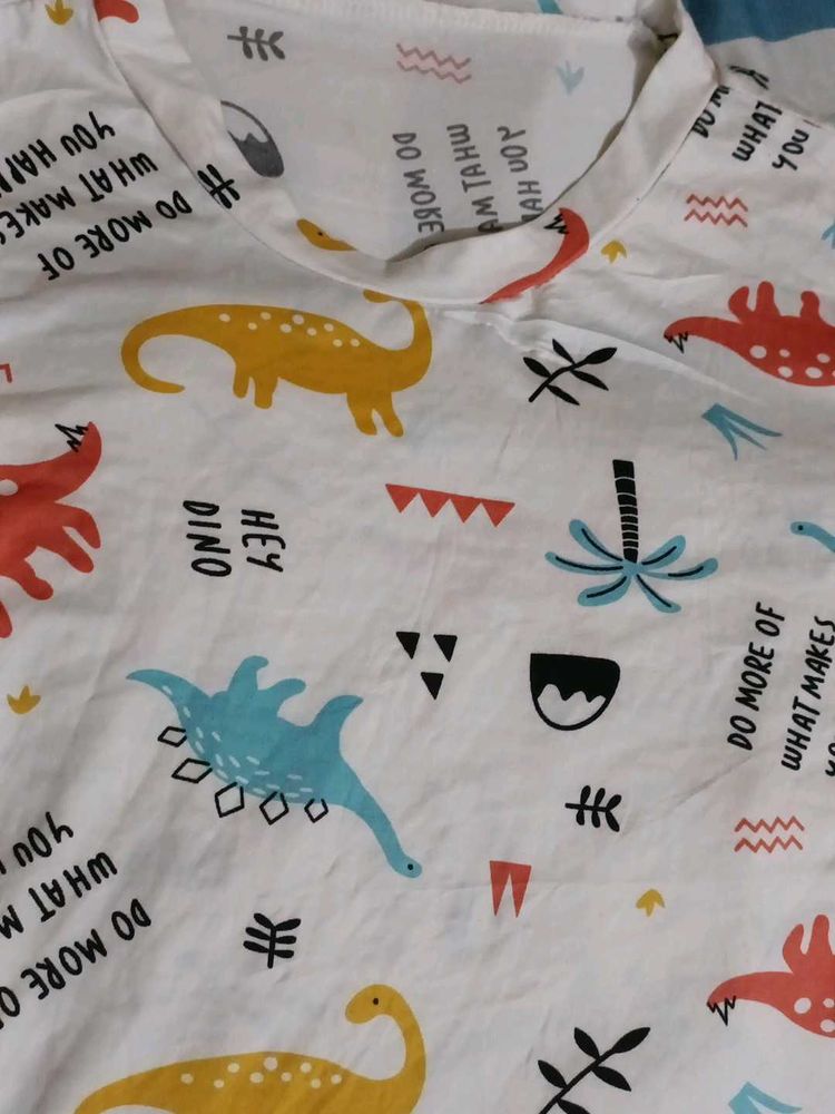 Dinosaur Print T-shirt and pajama