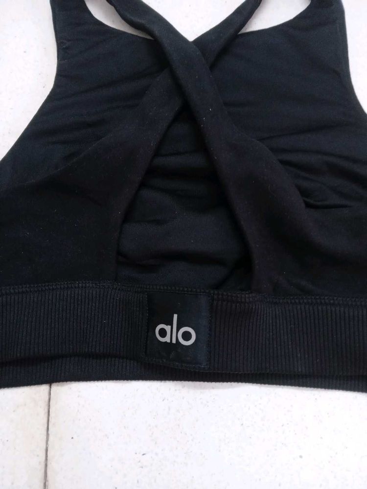 alo Yoga Black Bra Top