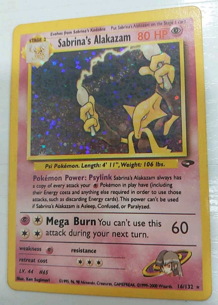 Pokemon Sabrina&#39;s Alakazam Card(ko/knockoff)