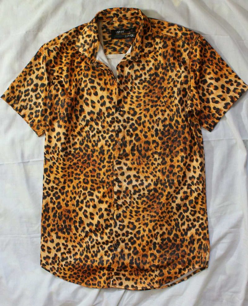 Men Chetah Print Shirt