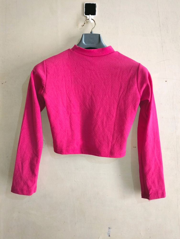 Magenta Pink Crop Top