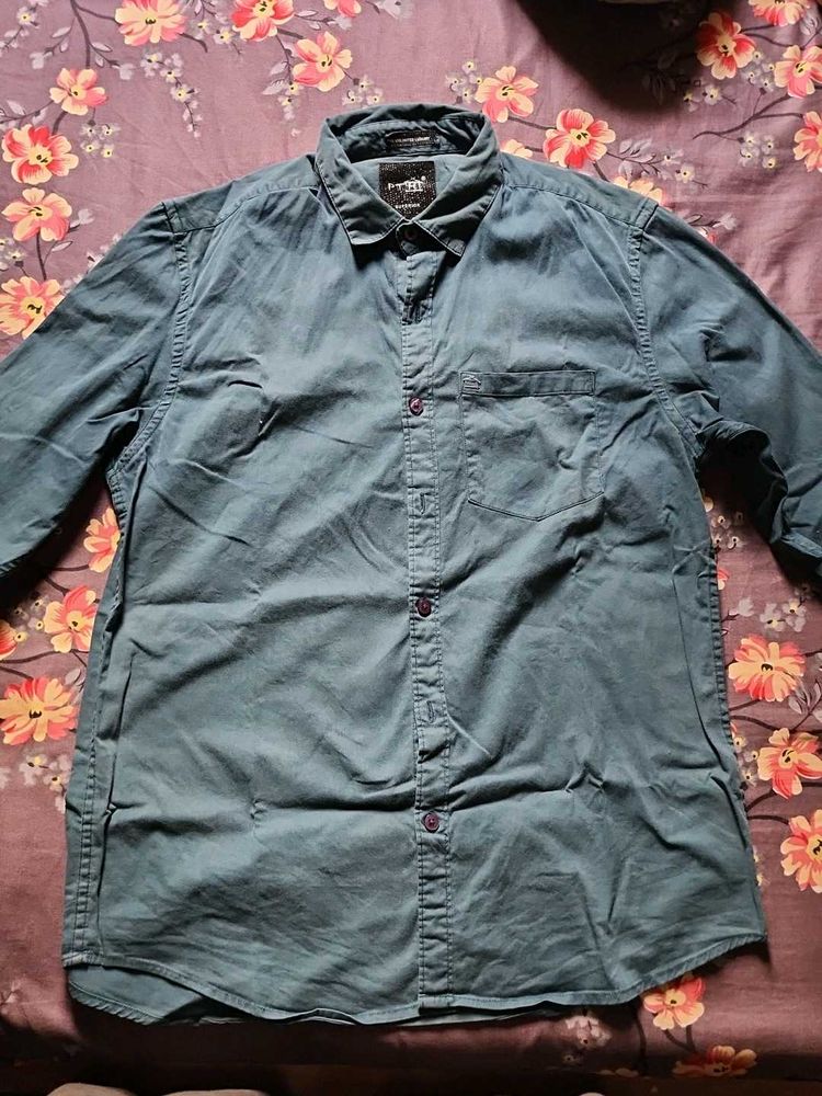 Vintage-Wash Button-Down Shirt