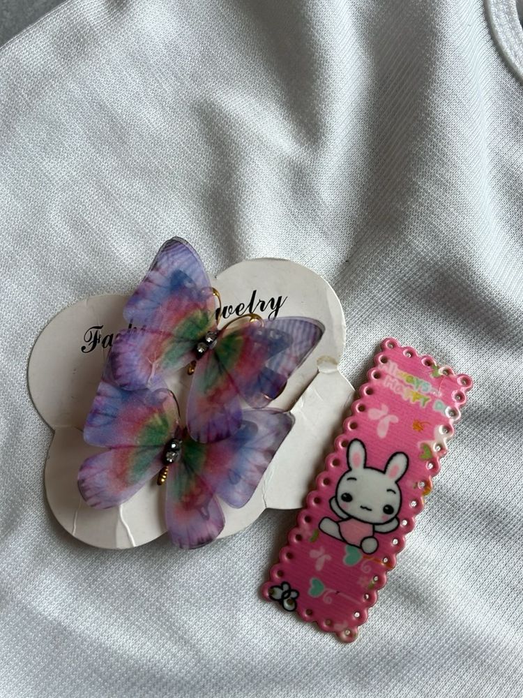 Butterfly &amp; Bunny Hair Clips