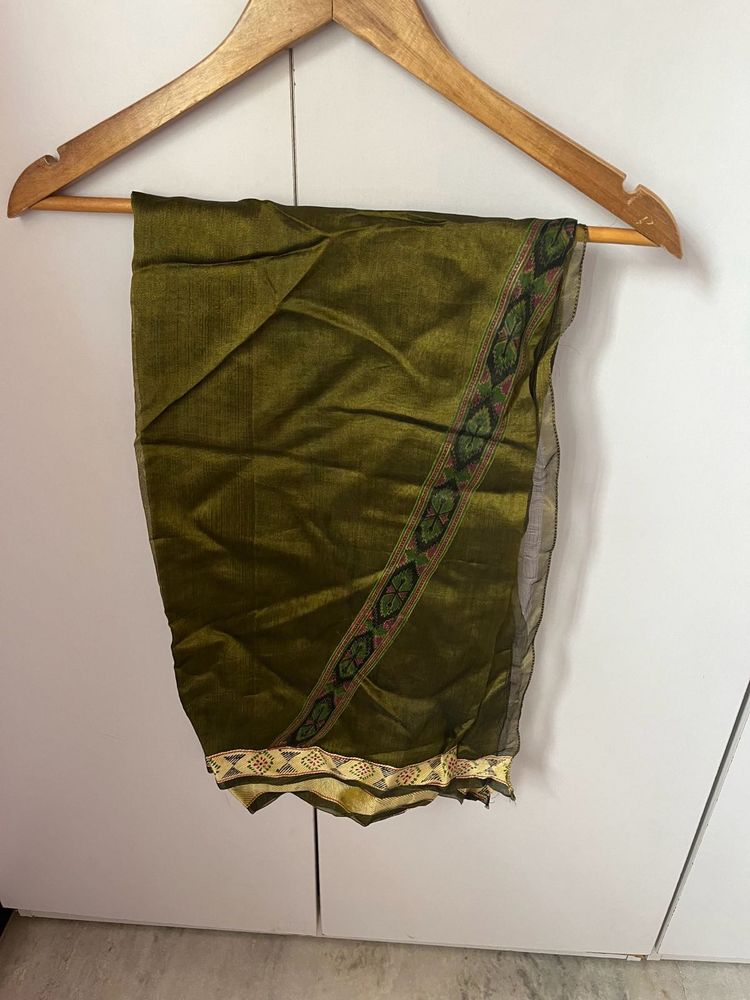 Organza Olive Dupatta