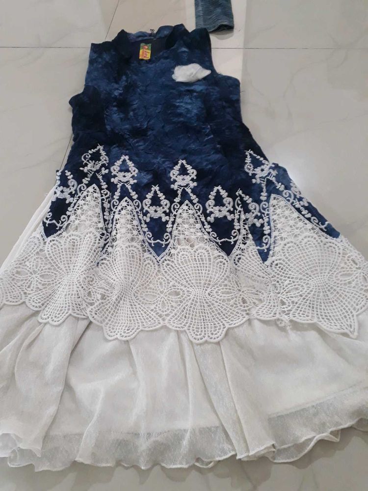 Blue &amp; White Party Dress