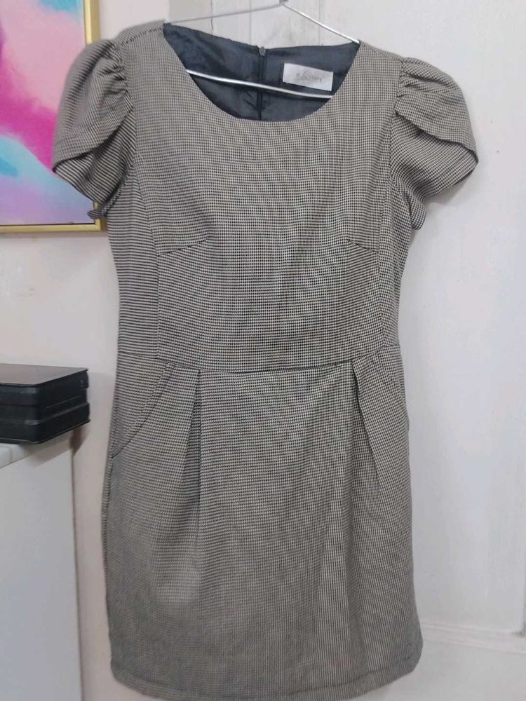 Korean Chic Grey Dress
