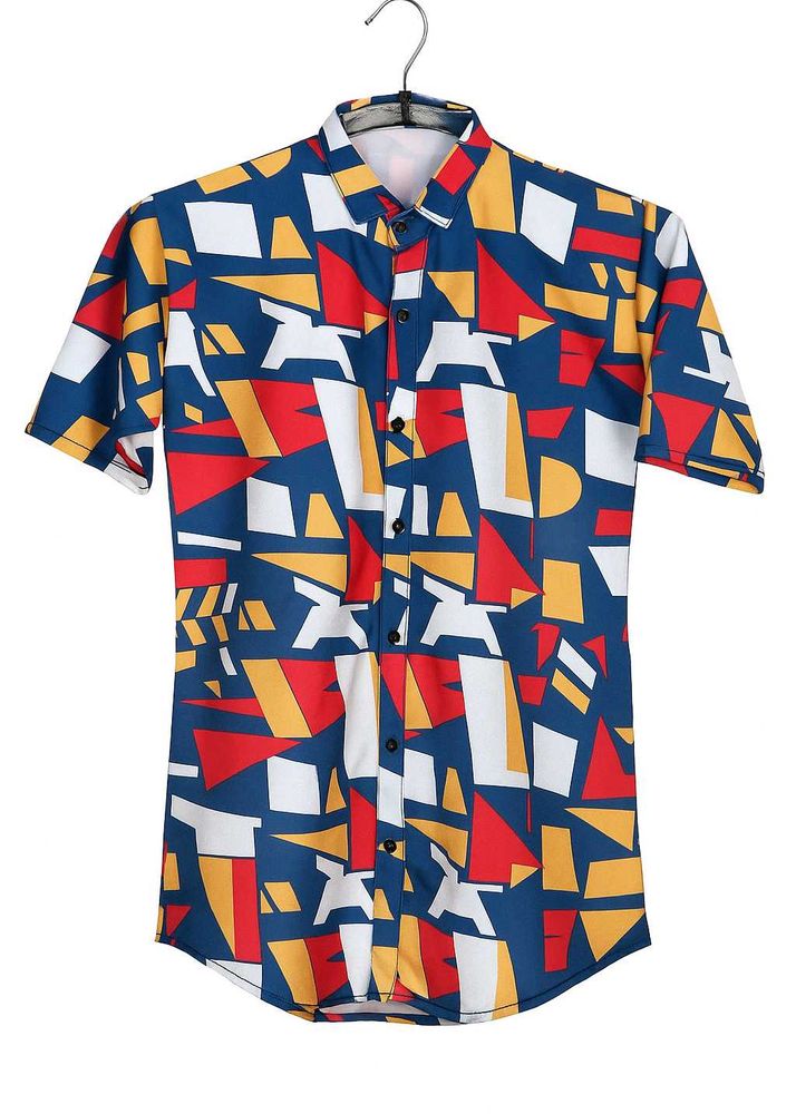 Bold Geometric Print Shirt