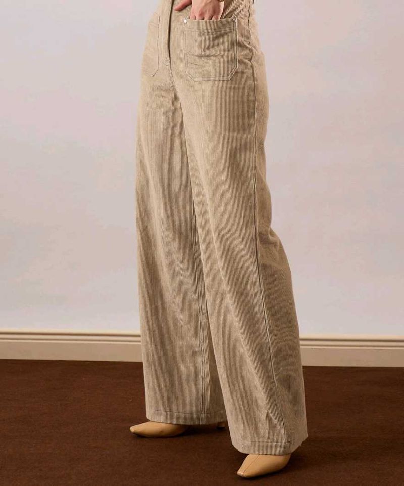 Corduroy Wide Leg Pants, 32 Size