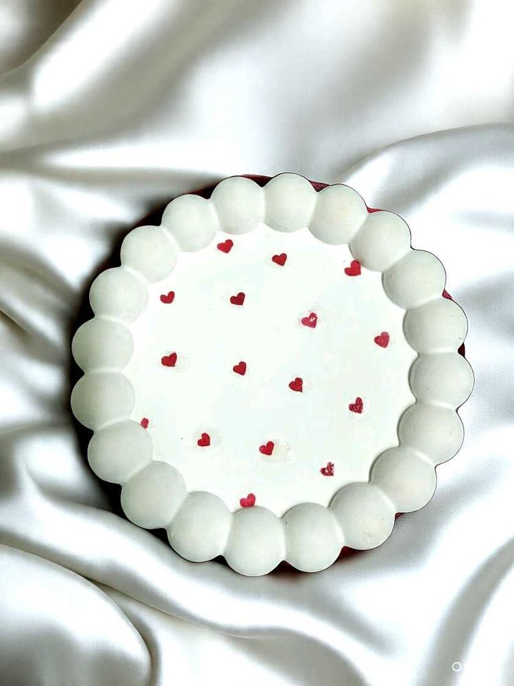 Heart Print Decorative Tray