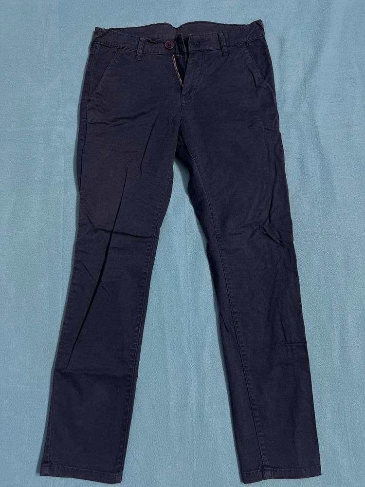 Navy Blue Casual Trouser ,size:30